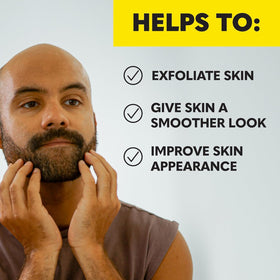 The Beard Club cleansing spray bottle positioned to show label and use