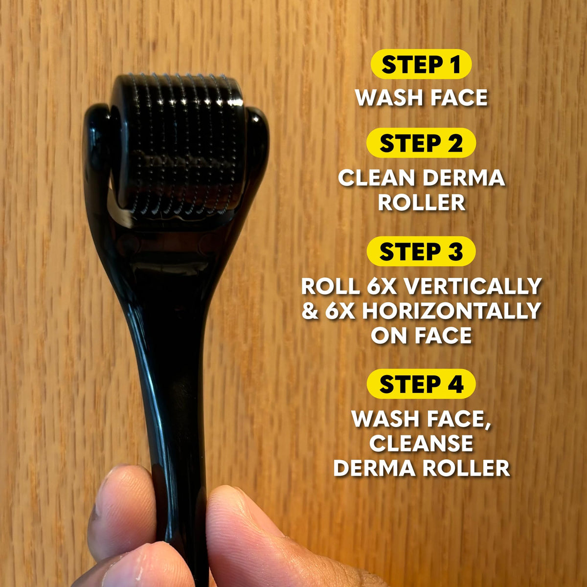 The Beard Club roller staged on bathroom counter as daily grooming essential