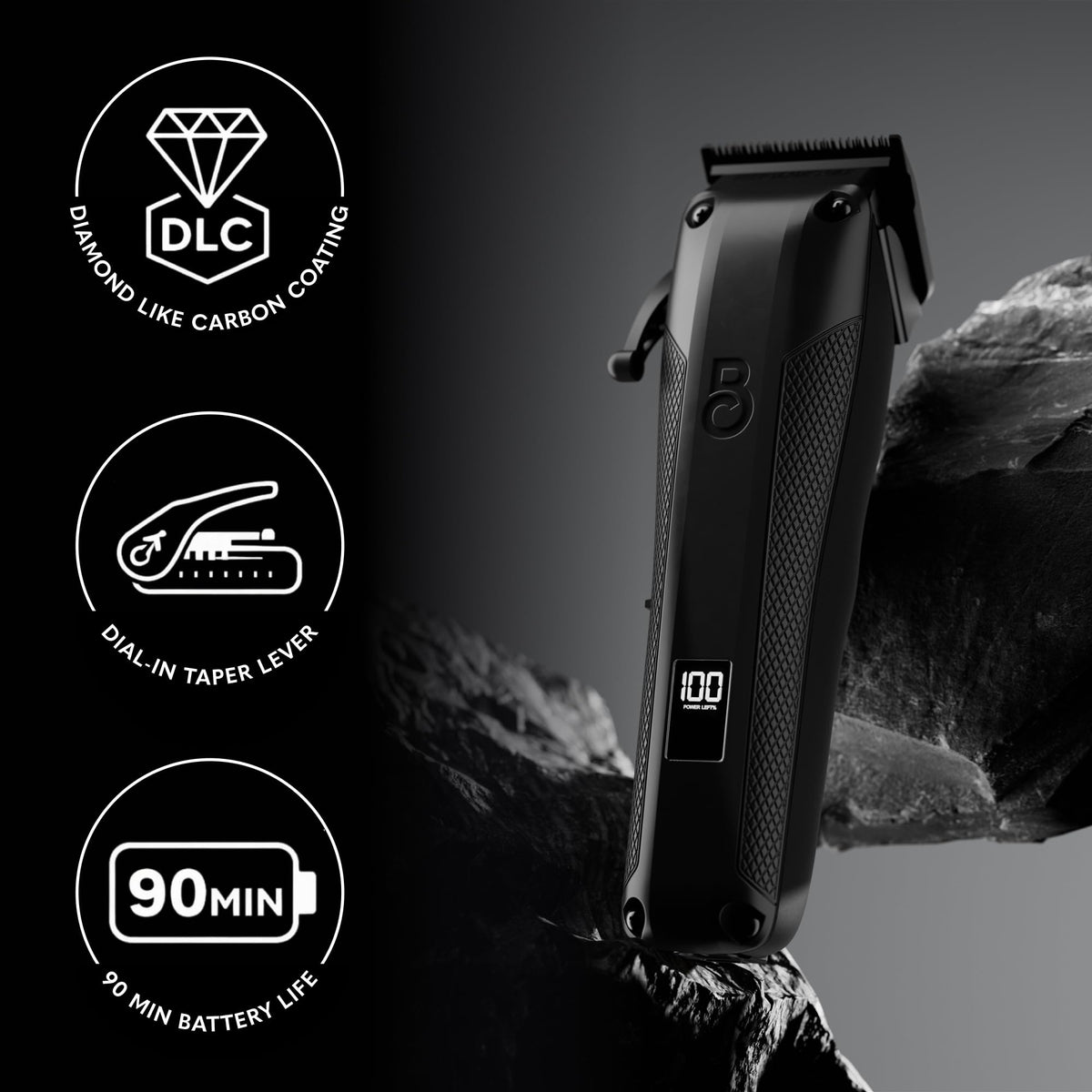 The Beard Club DLC-coated blade close-up for long-lasting sharpness