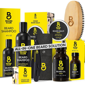 The Beard Club front packaging showing full kit and clear gift presentation