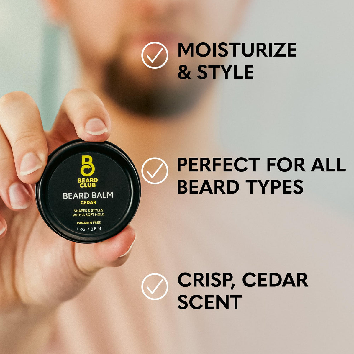 The Beard Club styling demonstration with razor and brush for precise grooming