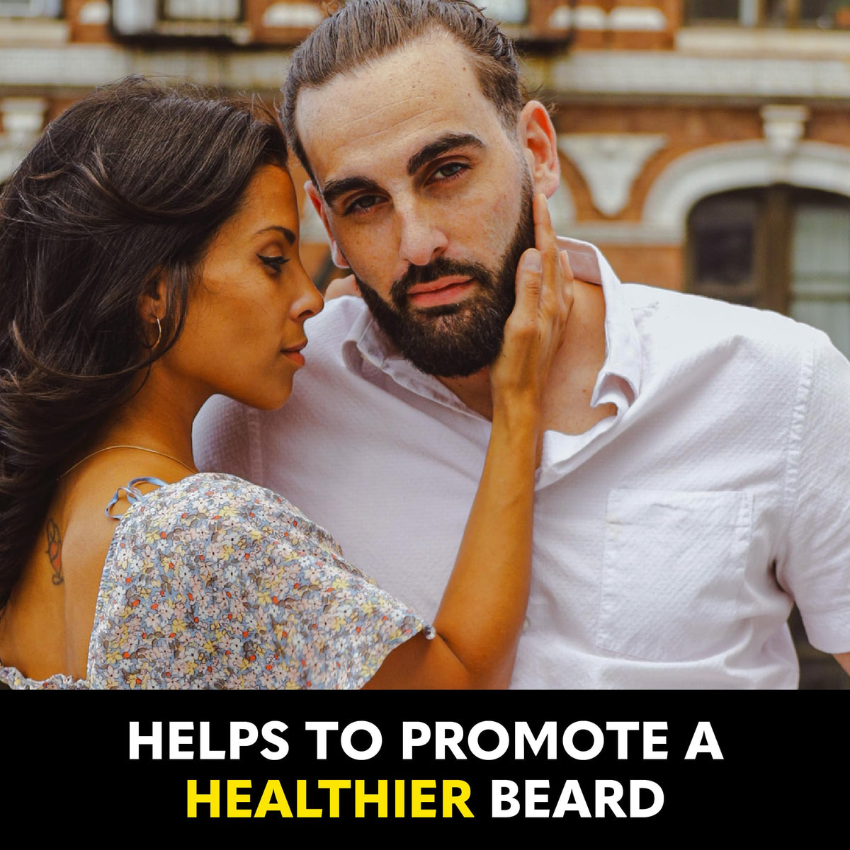 The Beard Club placed on bathroom vanity with grooming tools showing routine integration benefit: fits grooming rituals