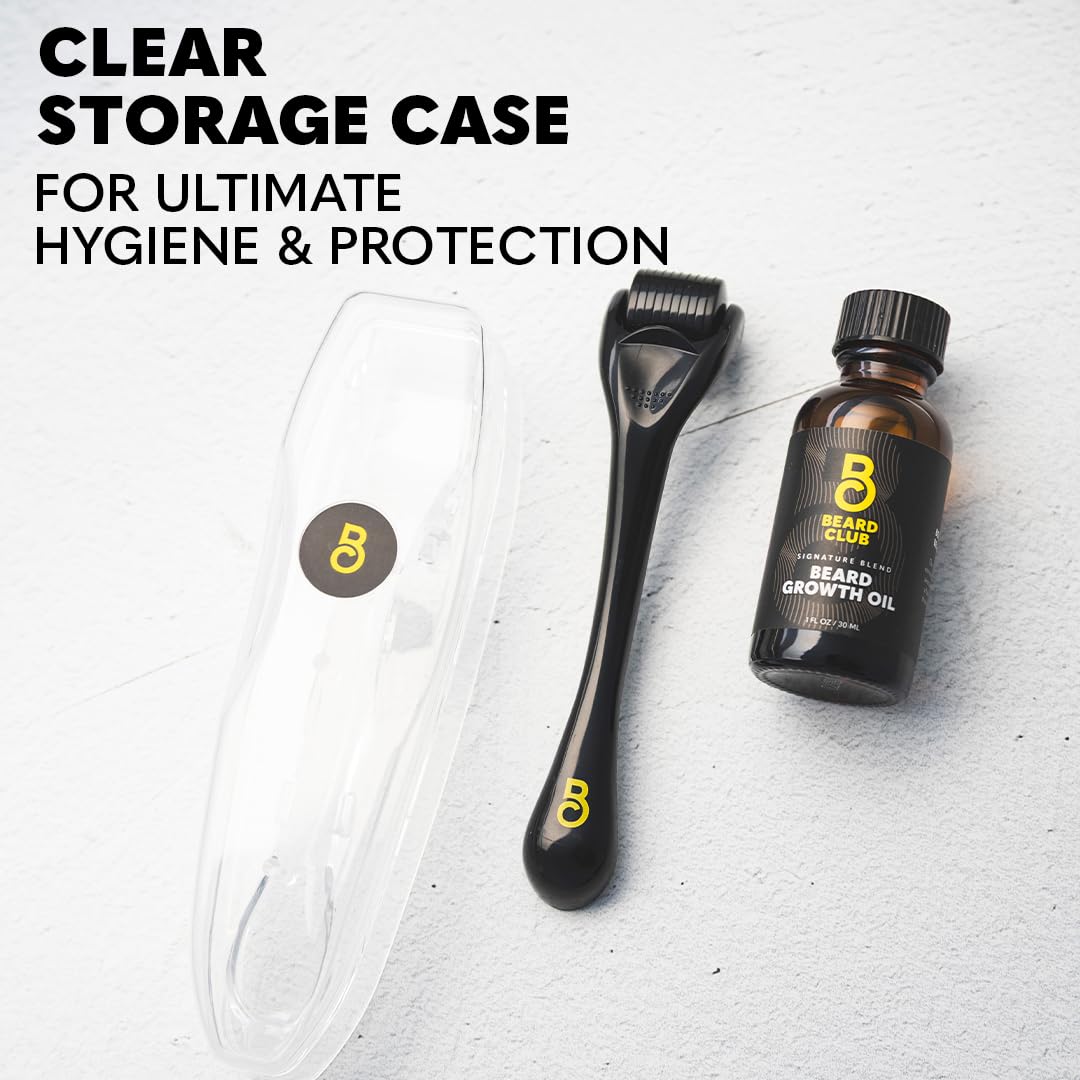 The Beard Club oil applied to beard showing softer hair and hydrated skin
