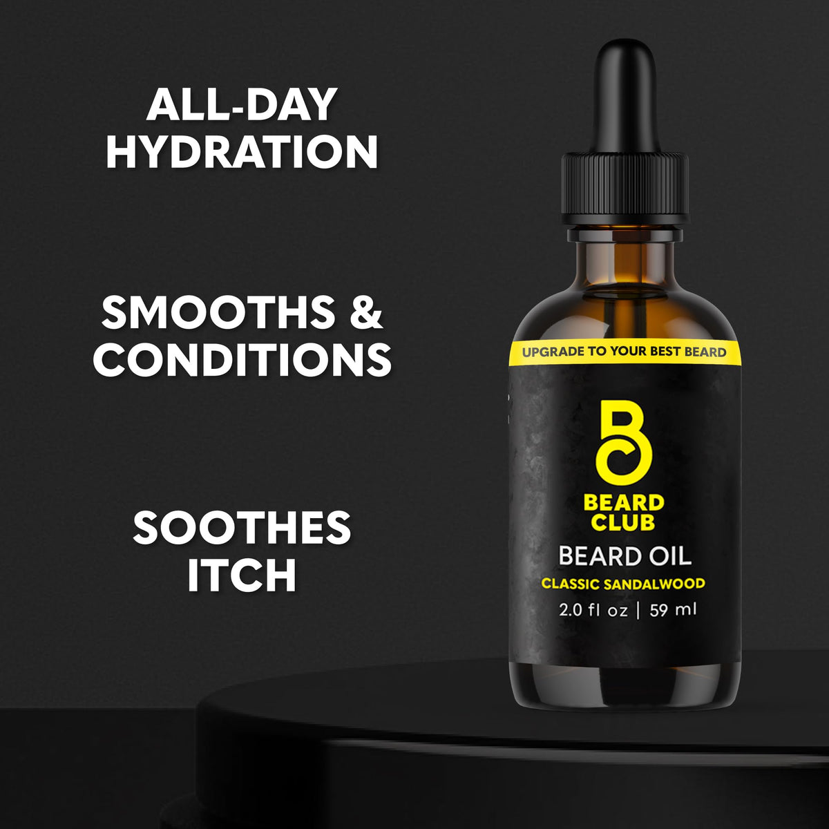 The Beard Club oil warmed in hands for even beard application