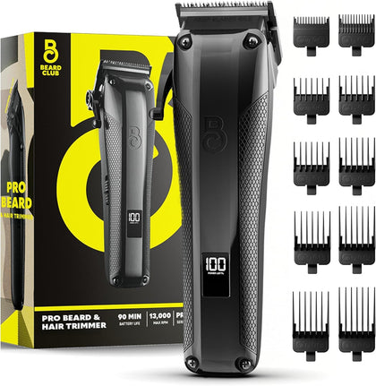 The Beard Club front view showing cordless trimmer and controls for easy handling