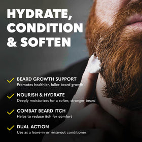 The Beard Club pump dispensing conditioner onto hands for easy application benefit