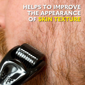The Beard Club roller angled profile showing head and comfortable grip