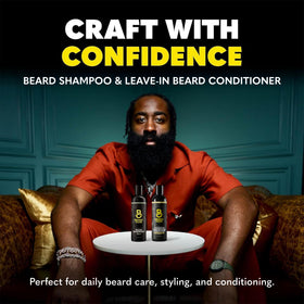 The Beard Club shampoo lather foam in hand highlighting mild, effective texture