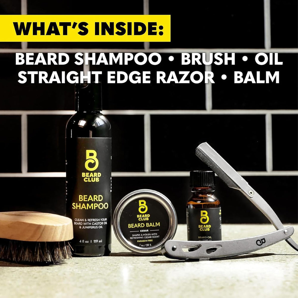 The Beard Club travel kit arrangement compact for on-the-go beard maintenance