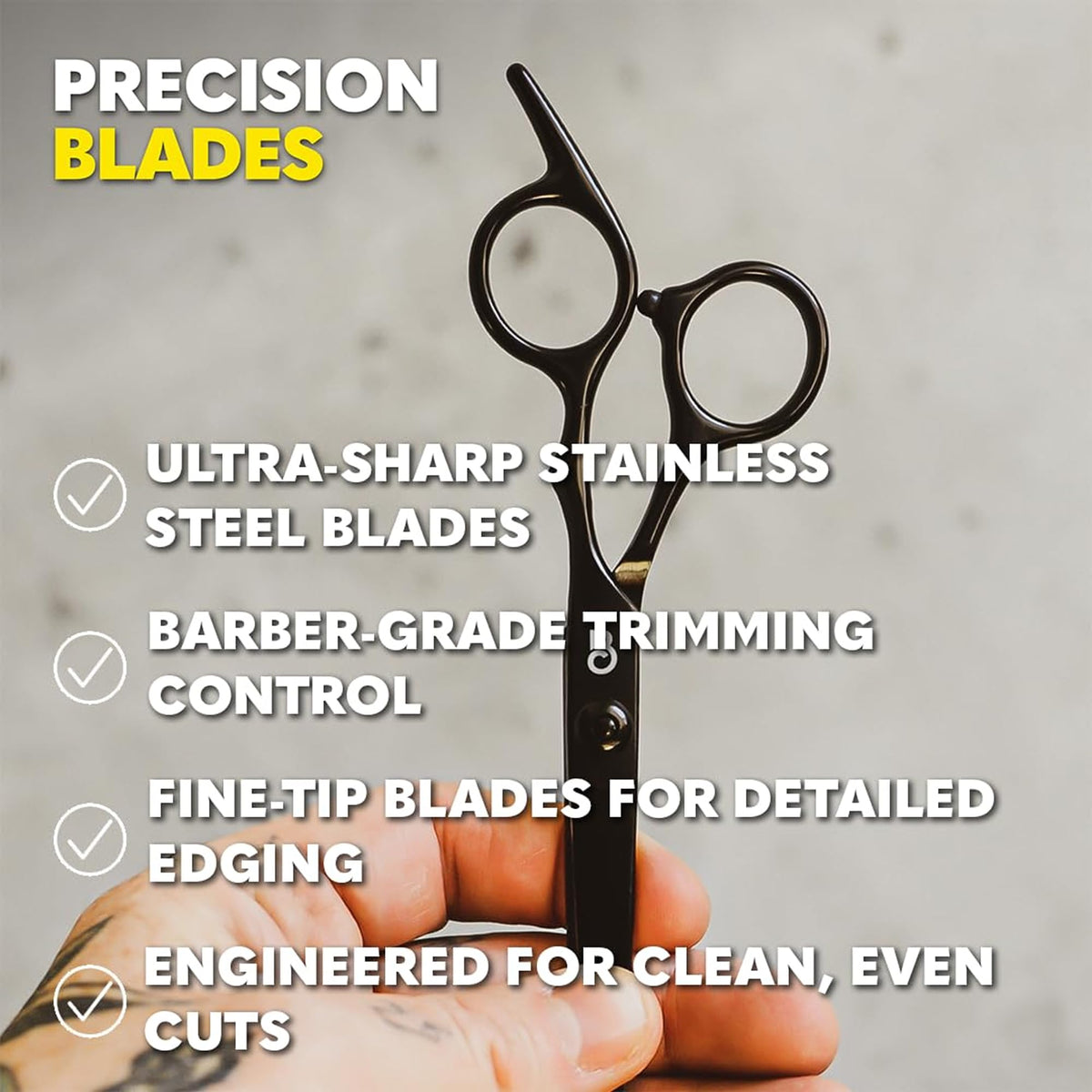 The Beard Club trimming scissors and straight razor enabling precise shaping