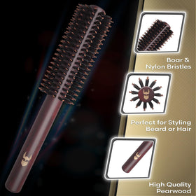 The Beard Struggle close-up of nylon bristles easing tangles and frizz