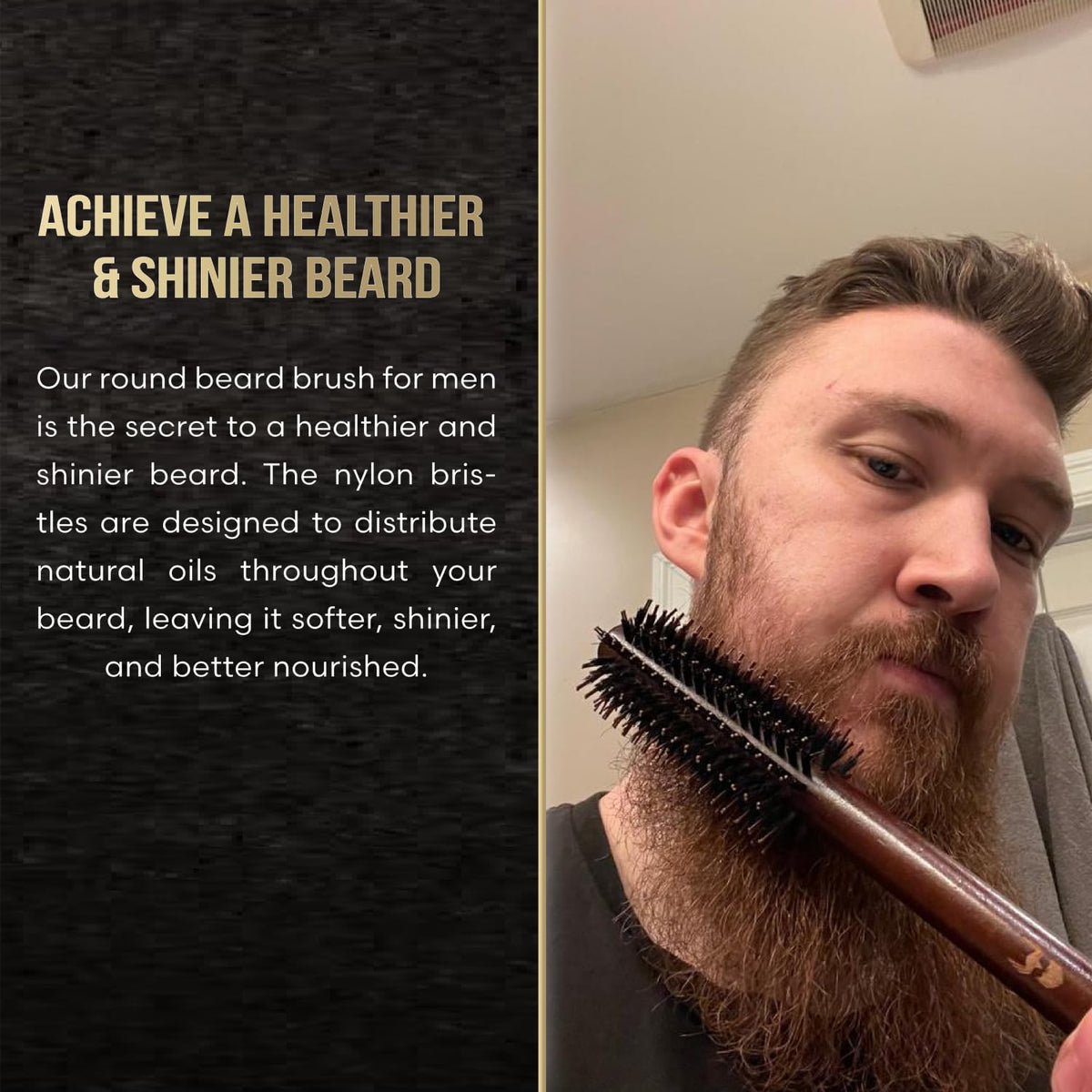 The Beard Struggle brush next to ruler showing size for accurate scaling