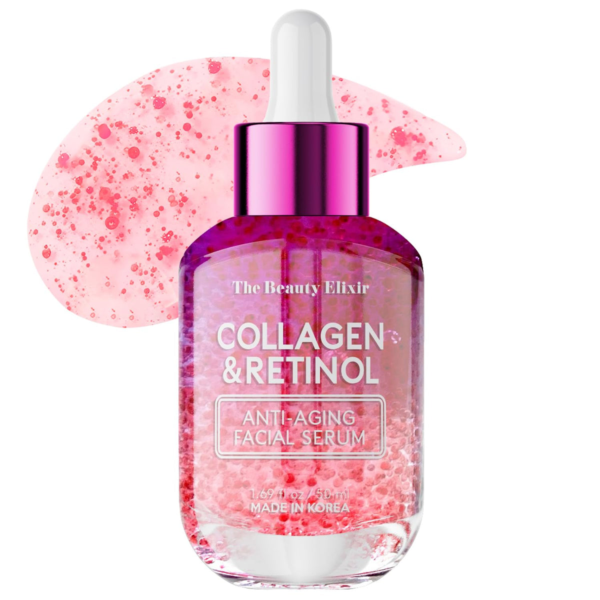 The Beauty Elixir front bottle showing elegant packaging and product benefit