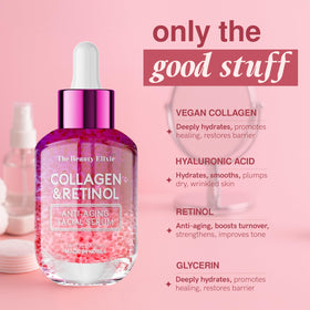 The Beauty Elixir bottle held in hand to show scale and convenient dropper use