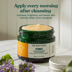 The Body Shop recyclable packaging label detail showing eco benefit