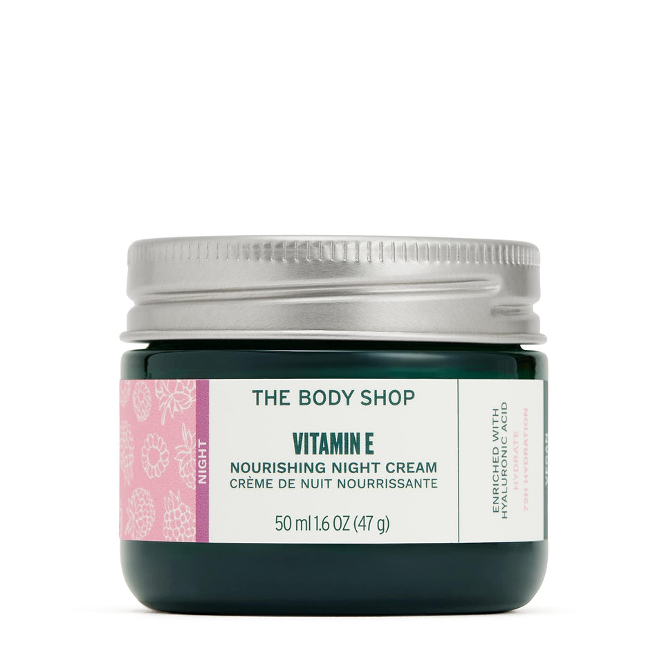The Body Shop jar front view showing product and brand, highlights hydration benefit