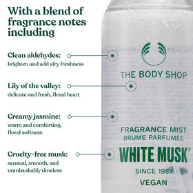 The Body Shop label close-up highlighting recycled glass note and eco benefit