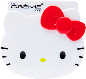The Crème Shop front view of Hello Kitty compact showing cute design and portability