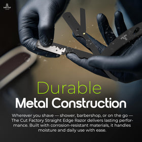 The Cut Factory pack of 20 single-edge blades for quick hygienic swaps