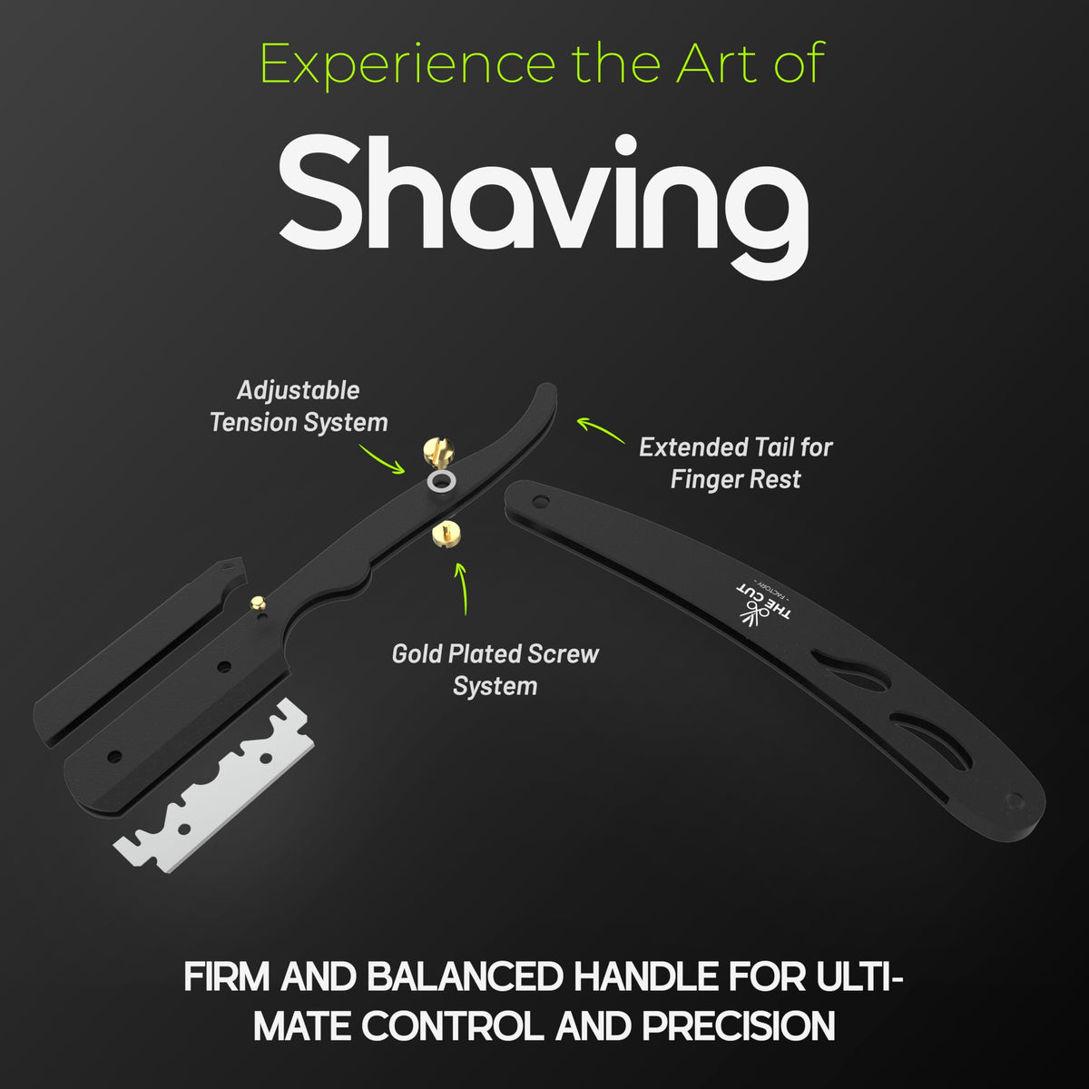 The Cut Factory handle detail highlighting ergonomic grip for safer control