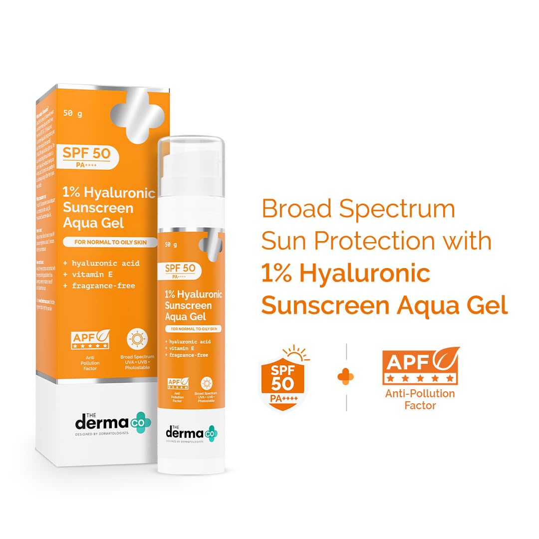 The Derma Co gel texture close-up highlighting lightweight hydration from hyaluronic acid
