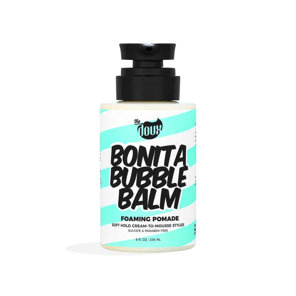 The Doux front packaging of Bonita Bubble Balm showing product name and size for clarity