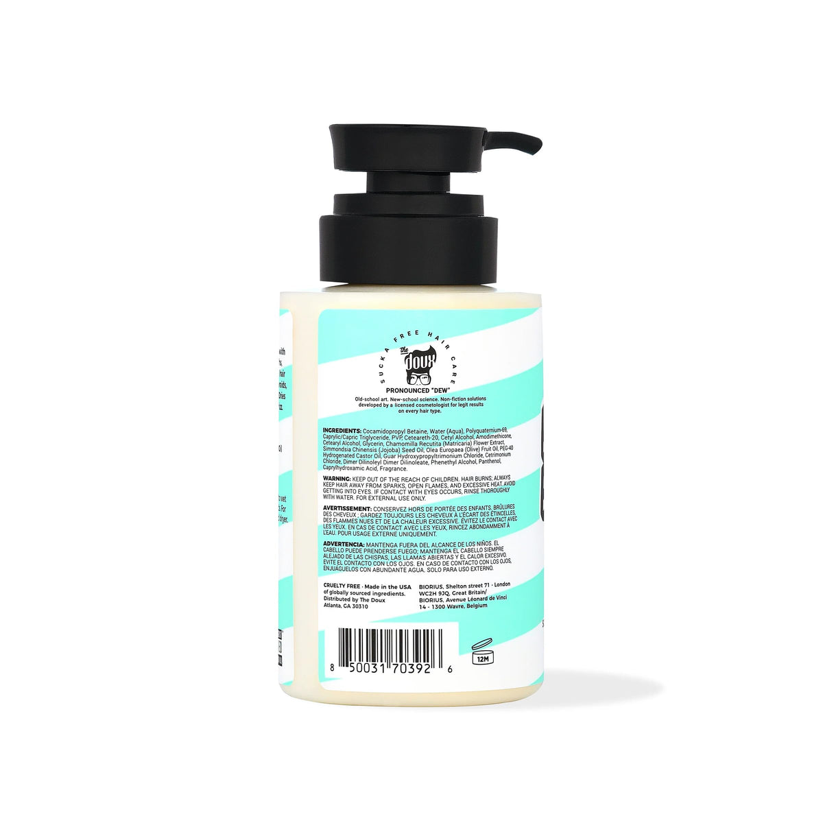 The Doux close-up of cream-to-foam texture demonstrating easy spread and lightweight feel
