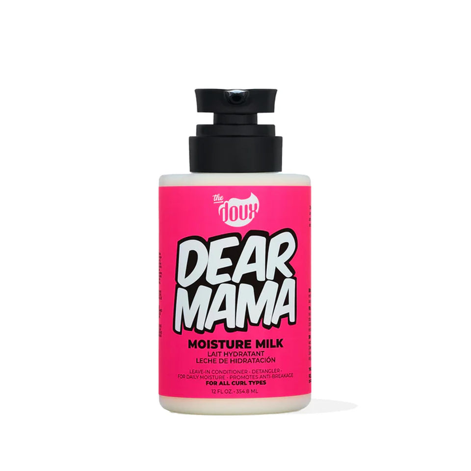 The Doux DEAR MAMA front packaging showing bottle and label benefits