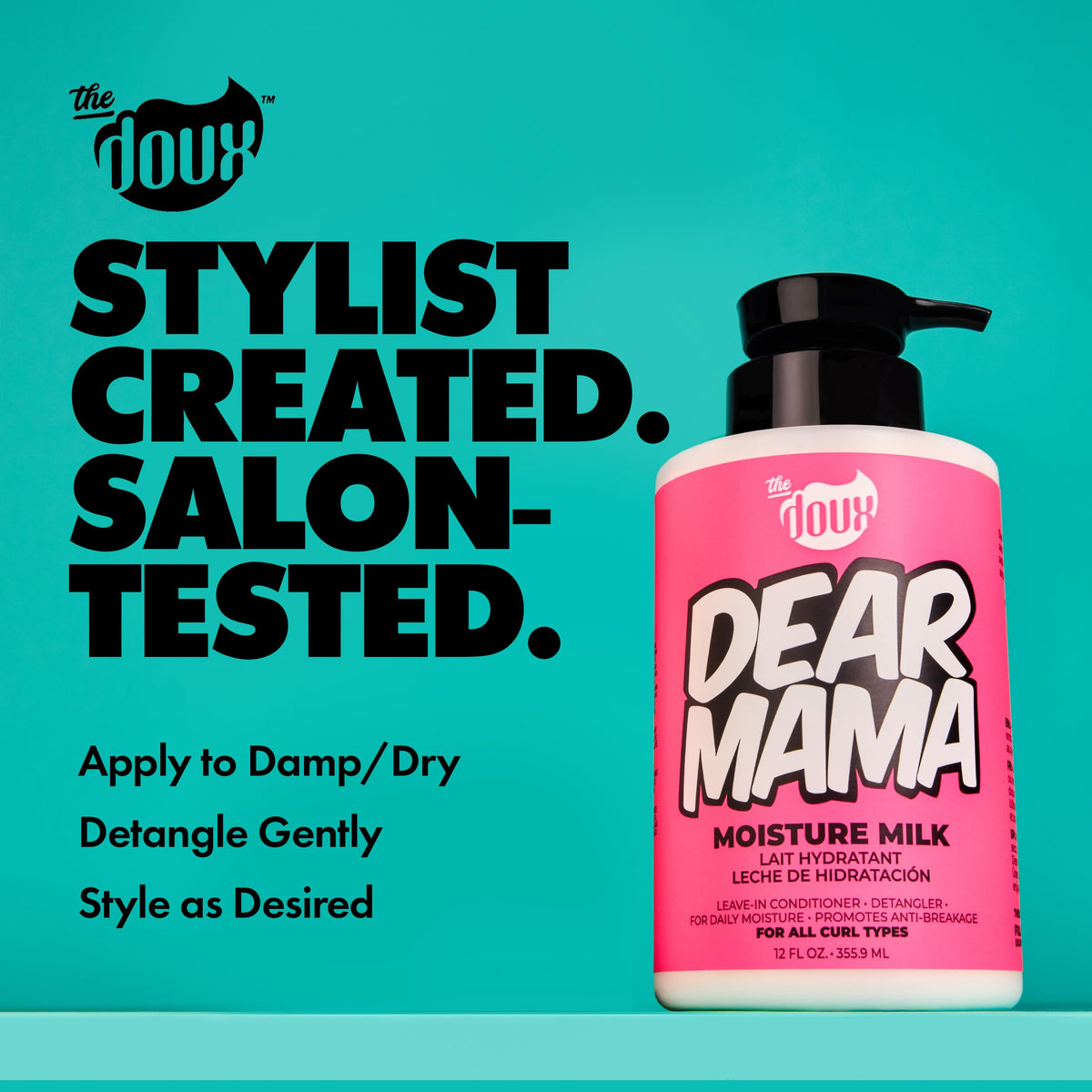 The Doux DEAR MAMA texture close-up displaying lightweight creamy milk
