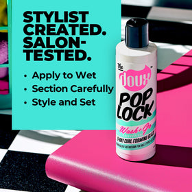 The Doux application on wet hair demonstrating even coverage for lasting hold