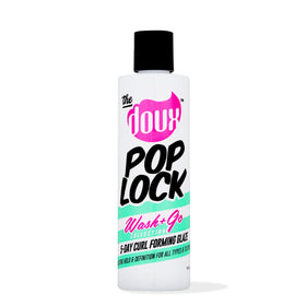 The Doux front packaging showing the POP LOCK jar and product benefit of clear labeling