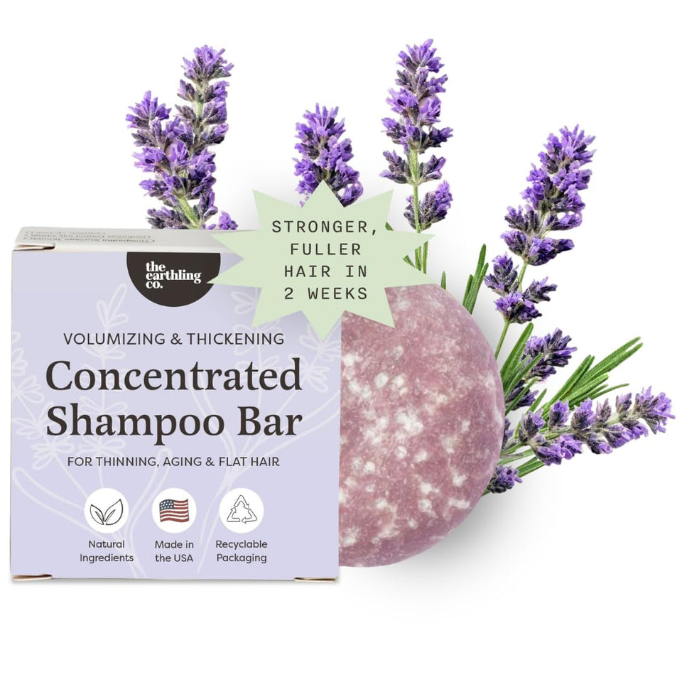 The Earthling Co. packaging front view showing wild lavender scent and eco benefits