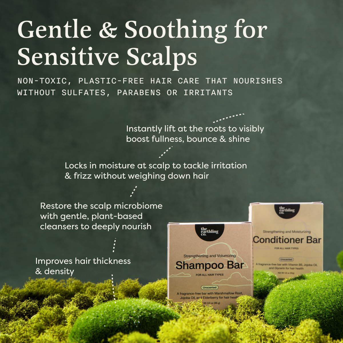 The Earthling Co. conditioner bar close-up texture showing smooth plant-butter finish