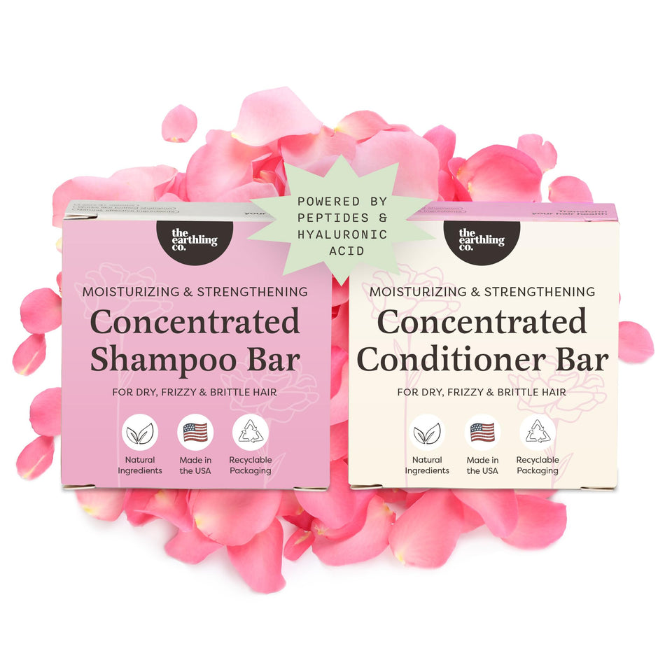 The Earthling Co. front packaging showing rosy jasmine scent and set benefit