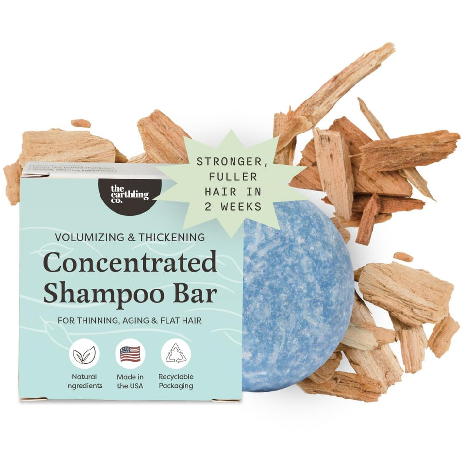 The Earthling Co. front packaging showing the Cool Breeze shampoo bar and benefits