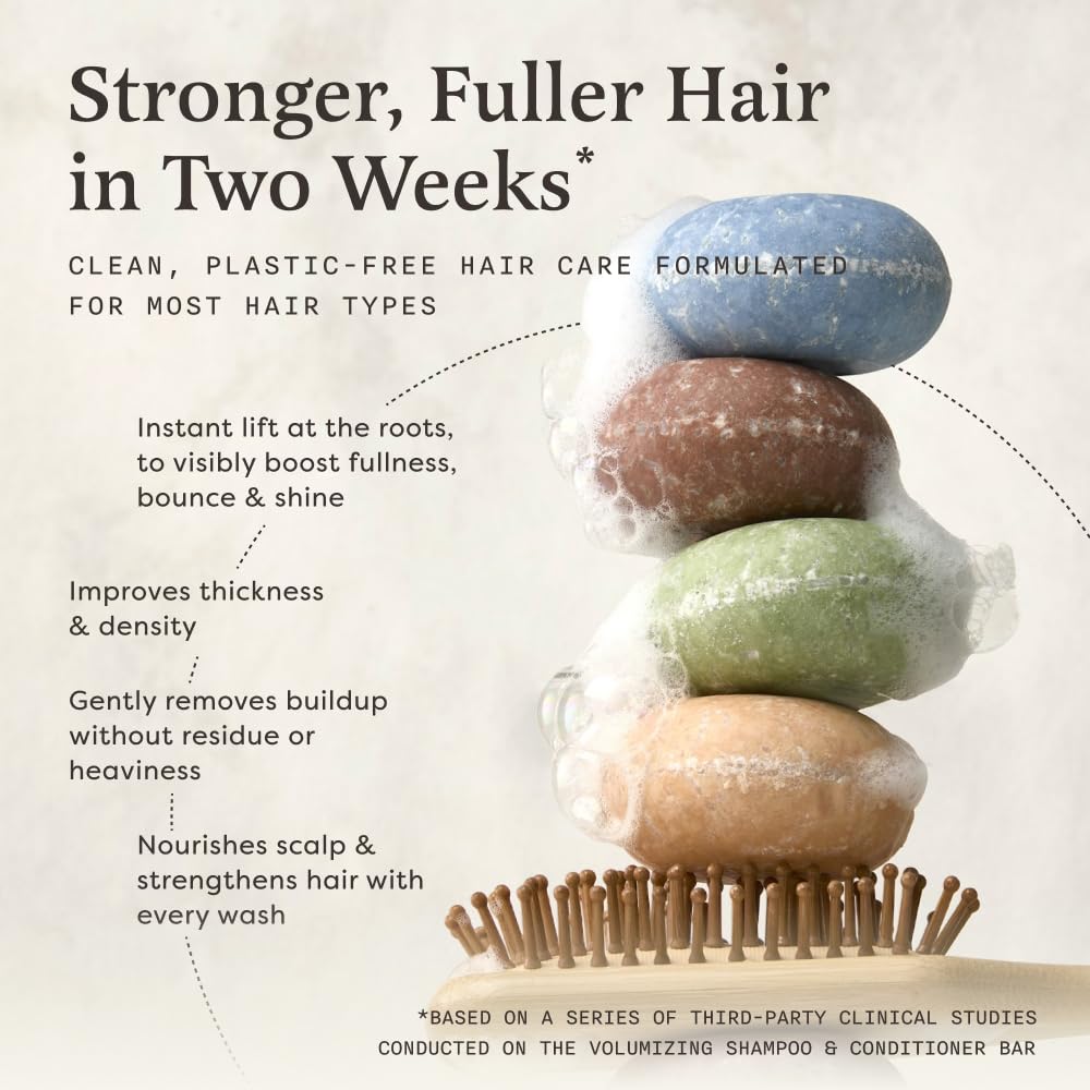 The Earthling Co. shampoo bar lathering into foam to cleanse without drying