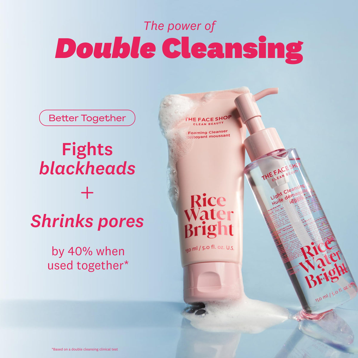 The Face Shop cleansing oil texture on hand demonstrating lightweight makeup removal