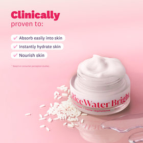 Open jar of The Face Shop cream displaying its creamy formula and easy spreadability