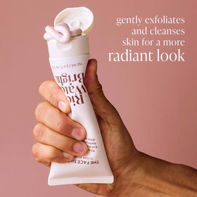 The Face Shop creamy cleanser texture on hand demonstrating smooth glide and hydration