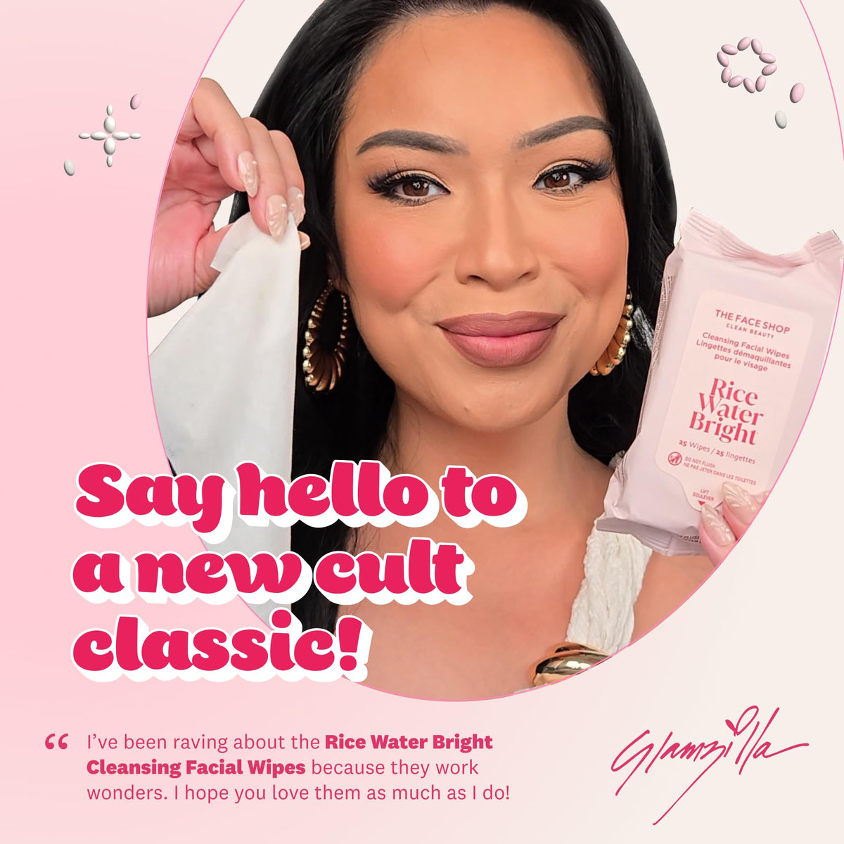 THE FACE SHOP close-up of wipe fibers emphasizing gentle exfoliation