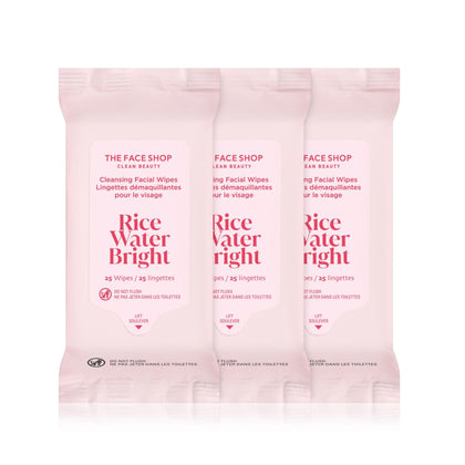 THE FACE SHOP front packaging showing three 25-count pouches and value