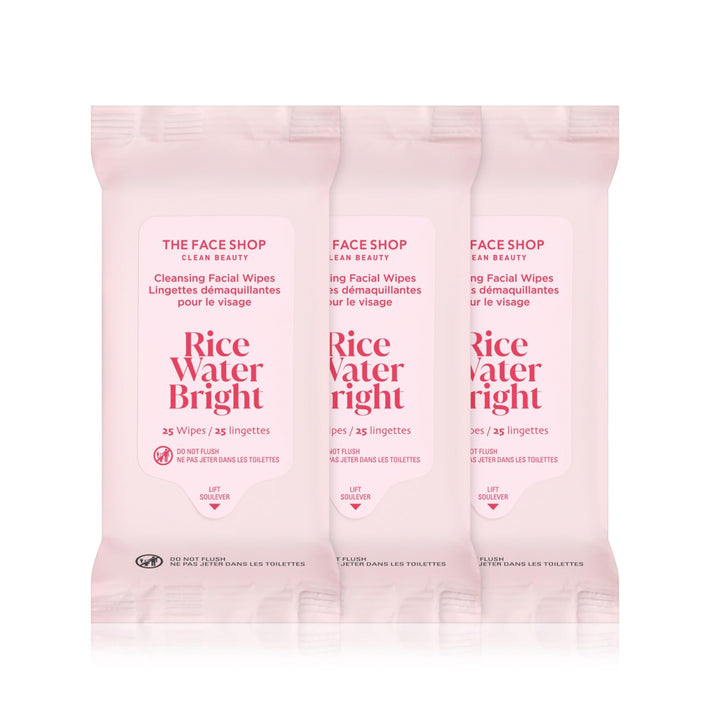 THE FACE SHOP front packaging showing three 25-count pouches and value