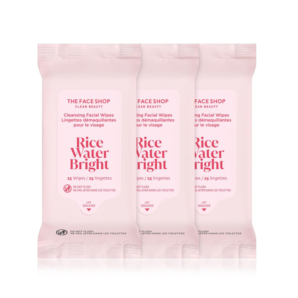 THE FACE SHOP front packaging showing three 25-count pouches and value
