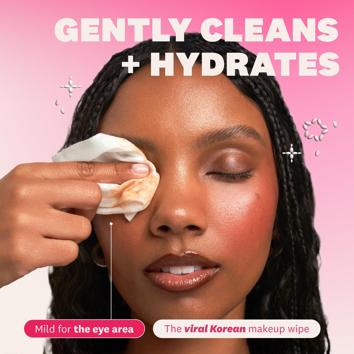 THE FACE SHOP single wipe unfolded showing soft texture and gentle cleanse