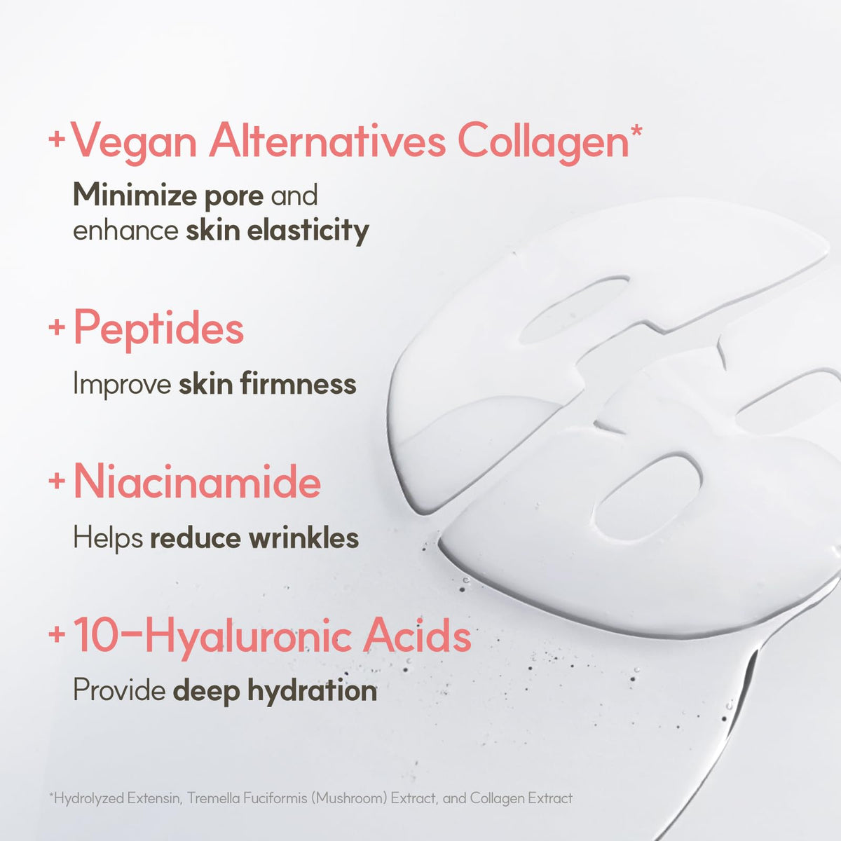 THE FACE SHOP model wearing hydrogel mask demonstrating full coverage