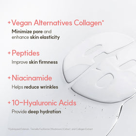 THE FACE SHOP model wearing hydrogel mask demonstrating full coverage