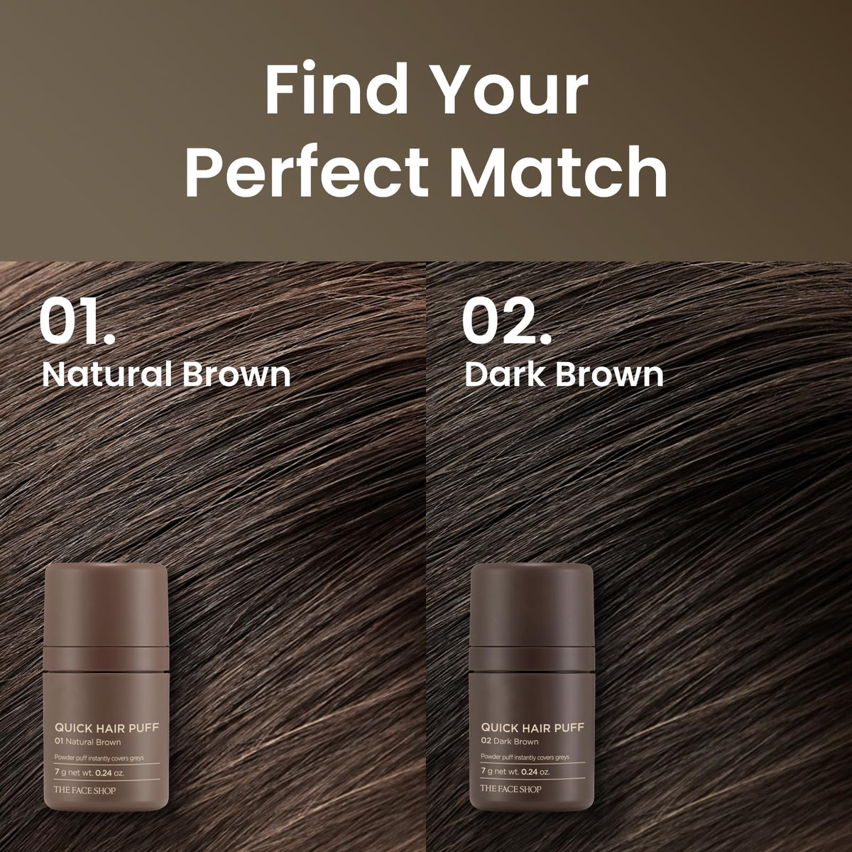 The Face Shop puff applying powder to hairline for instant fullness benefit