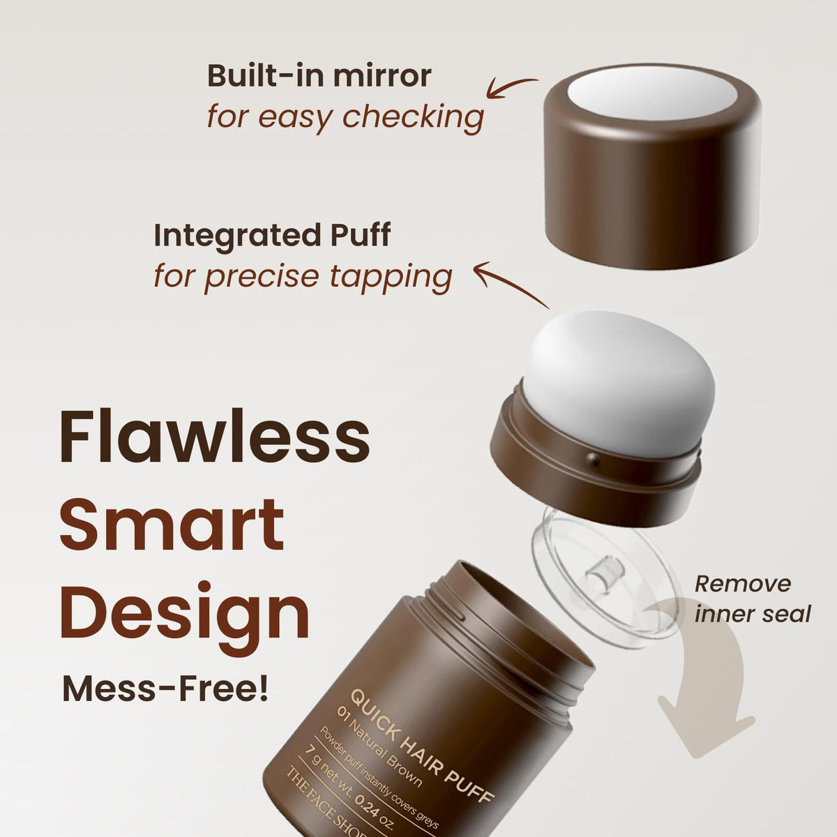 The Face Shop side-by-side before and after hairline coverage benefit