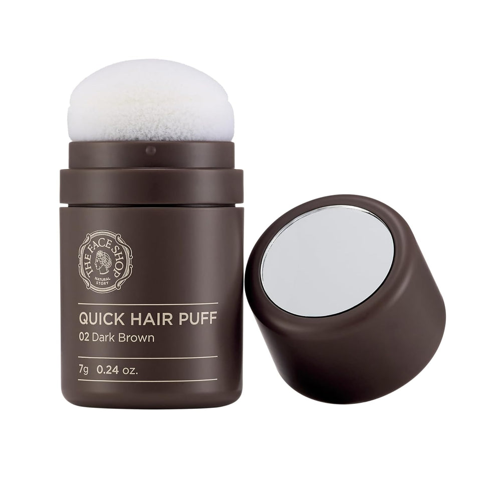 The Face Shop front view of closed Quick Hair Puff showing compact benefit