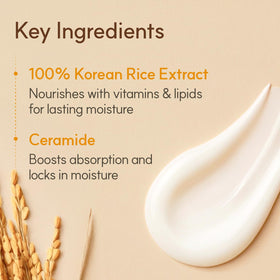 Cream on fingertips demonstrating The Face Shop product spreadability and hydration
